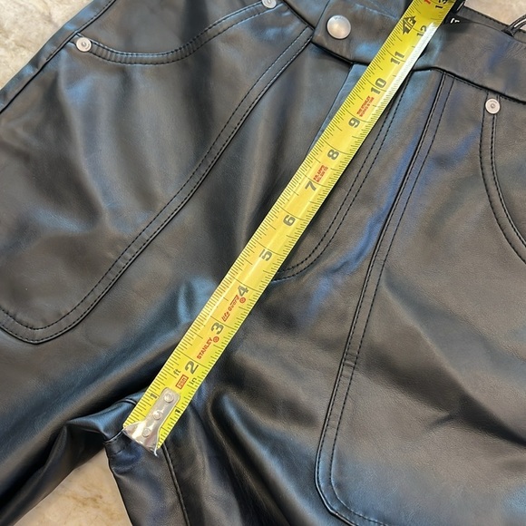 NEW Blank‎ NYC | Baxter Ribcage High Rise Vegan Leather Jeans | Black  | Size 26 - Picture 11 of 14